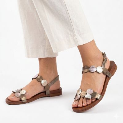 4. Braune Damensandalen M.Daszyński MR1958-1