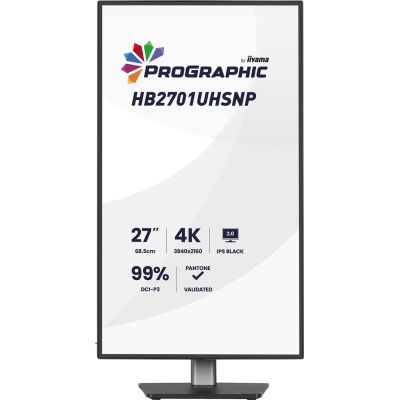 4. iiyama PROGRAPHIC HB2701UHSNP-B1 Computermonitor 68,6 cm (27") 3840 x 2160 px 4K Ultra HD LCD Schwarz