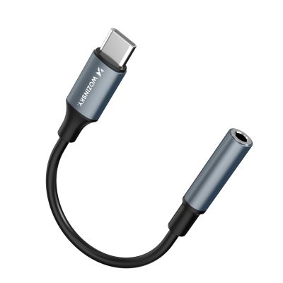 3. Wozinsky WACM-01 USB-C Adapter - 3,5mm Mini Jack - Schwarz