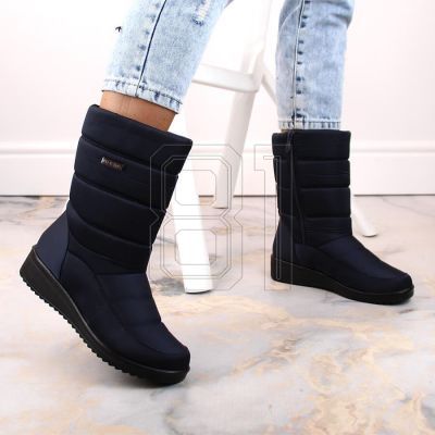 12. News W EVE436B marineblaue hohe Stiefeletten