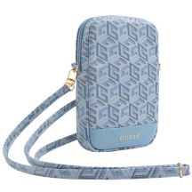 Guess Zip GCube Bottom Stripe Handytasche – blau