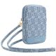 Guess Zip GCube Bottom Stripe Handytasche – blau