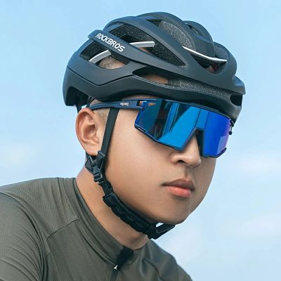 2. Rockbros SP258 ROAD TO SKY Radbrille mit polarisierten blauen Gläsern – Marineblau