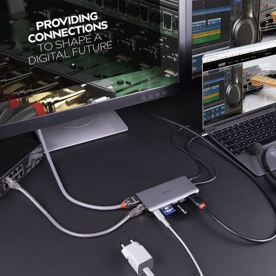 5. Lindy 43323 Dockingstation, kabelgebunden, USB 3.2 Gen 1 (3.1 Gen 1), Typ-C, Schwarz, Grau