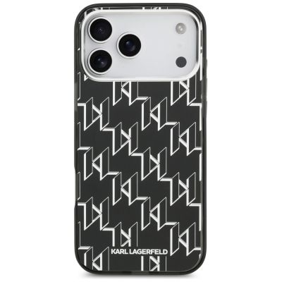 3. Karl Lagerfeld IML KL Monogram MagSafe Case für iPhone 17 Pro Max – Schwarz