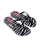 2. Ipanema Damen-Flip-Flops mit Tiermuster, Schwarz und Grau, 83846-BP655