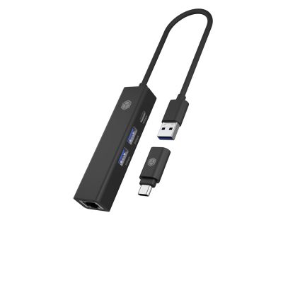 7. ICY BOX IB-HUB1439-LAN Kabelgebundener USB 3.2 Gen 1 (3.1 Gen 1) Typ-A Schwarz