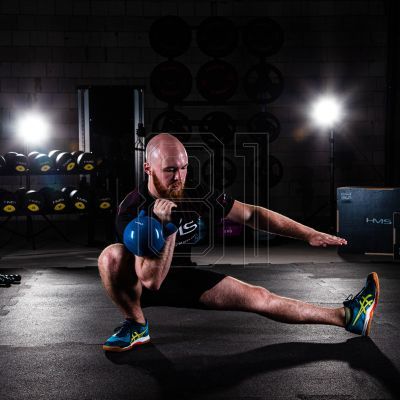 46. HMS KNV08 BLUE vinylbeschichtete Kettlebell aus Gusseisen 