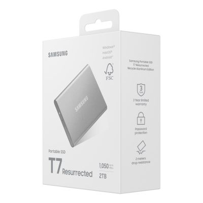 11. Samsung T7 Resurrected 2TB Silver Externe SSD-Festplatte