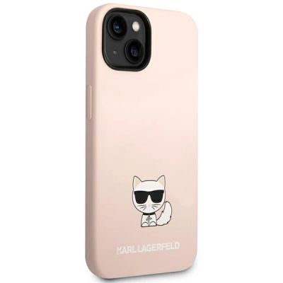 4. Karl Lagerfeld KLHCP14MSLCTPI iPhone 14 Plus 6.7" Hardcase hellrosa / hellrosa Choupette Body aus Silikon