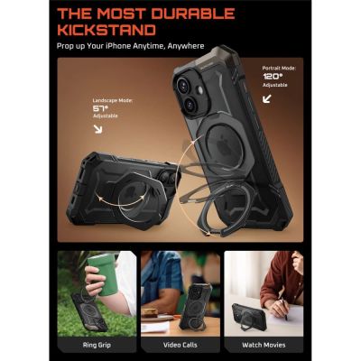 4. Supcase UB Grip Mag MagSafe Case für iPhone 17 - Schwarz