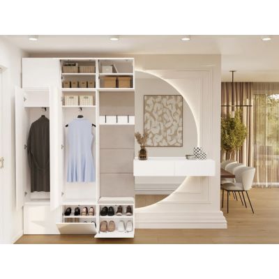 6. Garderobe HAGA III 2SZ1W Weiß