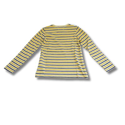 2. Wood Wood Kim Langarmshirt mit cremeweißen/gelben Streifen - 10235409-2323-Stripes