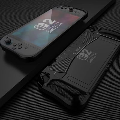 5. Tech-Protect TPUCarbon Case für Nintendo Switch 2 - Schwarz