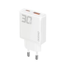 GaN Dudao A30EU 30W USB-A / USB-C Wandladegerät - Weiß