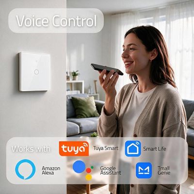 4. QOLTEC LICHT-EIN/AUS-SCHALTER | 1-KANAL-BERÜHRUNG | WLAN | TIMER | TUYA | WEISS