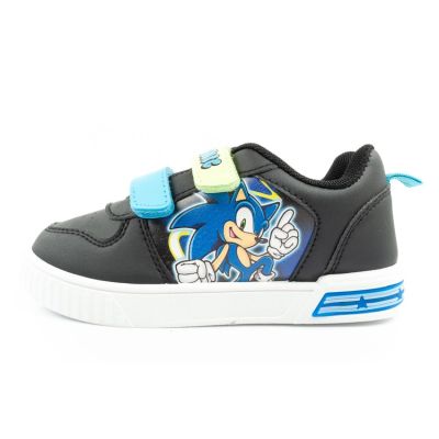 2. Leomil Sonic Kinder Sportschuhe Leichte Sneakers mit Klettverschluss Schwarz