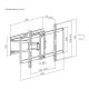 15. MACLEAN TV-WANDHALTERUNG, VESA 600 x 400, max. 37–90 Zoll, max. Traglast 65 kg, Schwarz, MC-881 N