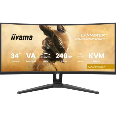 16. iiyama GCB3486WQSCP-B1 Monitor 34" VA 3440x1440 500cd/m2 0,4ms 2xHDMI 2xDP USB