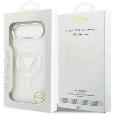 8. Guess IML Gradient Triangle Logo MagSafe Hülle für iPhone Air - Transparent