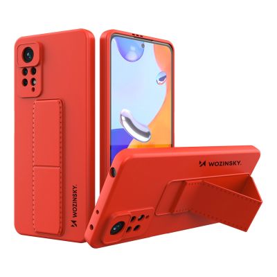 Wozinsky Kickstand Case Silikonhülle mit Ständer Xiaomi Redmi Note 11 Pro rot