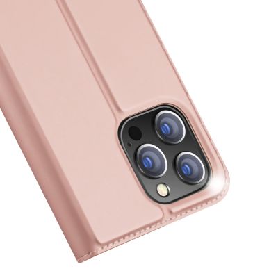 3. Dux Ducis Skin Pro Holster Cover Flip Cover für iPhone 14 Pro Max rosa