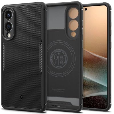 Spigen Core Armor Mag Case mit MagSafe für Samsung Galaxy S25 Edge - Schwarz