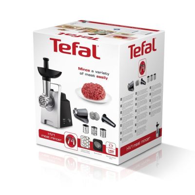 8. Tefal HV1 NE1098 Fleischwolf 1400W Schwarz, Silber
