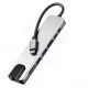5. Tech-Protect HB09 USB-Hub 8-in-1 (USB-C + USB-A 3.0 + USB-C 3.0 + HDMI 4K 60Hz + SD/TF + PD 100W + RJ45 1000 MB/s) – Grau