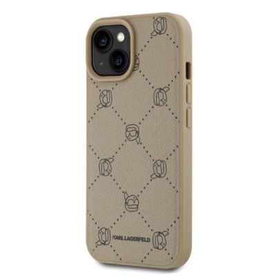 3. Karl Lagerfeld Magsafe Karl Head Hülle für iPhone 15 – Beige
