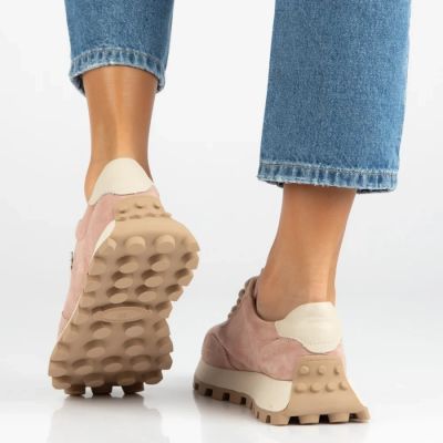 7. Leder-Plateau-Sneaker, pinkfarben, Filippo DP7498