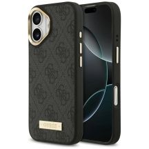 Guess 4G Logo Plate MagSafe Hülle für iPhone 17 - Schwarz