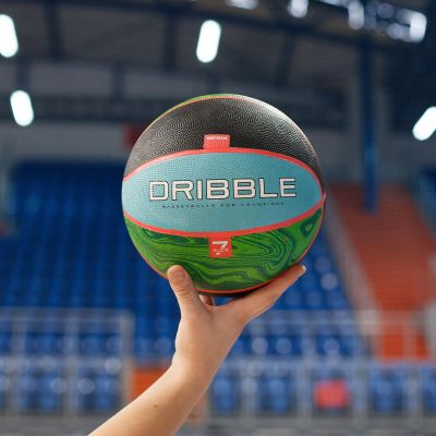 6. Meteor Dribble Basketball Blau/Grün