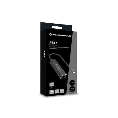 4. Conceptronic ABBY13B Dockingstation, kabelgebunden, USB 3.2 Gen 1 (3.1 Gen 1), Typ-C, Grau