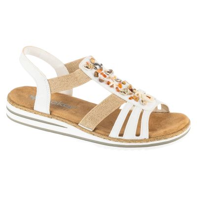 Rieker Sandalen V0656-80 Weiß 36