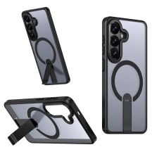 Hybrid Armor X Schutzhülle für Samsung Galaxy A36 / A37 mit Ständer, kompatibel mit MagSafe – Schwarz