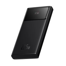 Baseus Star-Lord 10000mAh 22,5W Powerbank mit Digitalanzeige und 30cm USB-C 3A Kabel - Schwarz