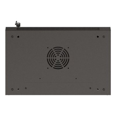 27. Wandmontierter Installationsschrank 19" 6U 540x350 schwarze Glastür LANBERG (Flat Pack)