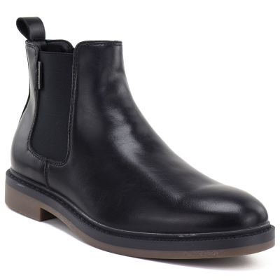 Herren-Chelsea-Boots aus Leder, ungefüttert, schwarz, Big Star UU174280
