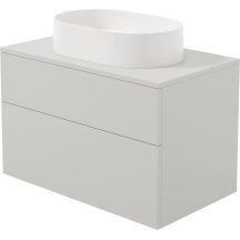 Waschtischunterschrank mit Granitwaschbecken – 55 x 35 cm