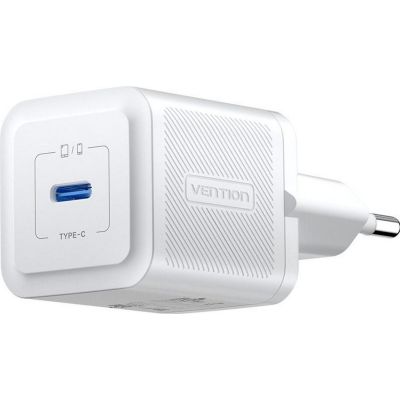 3. Vention USB-C 20 W GaN-Ladegerät, weiß