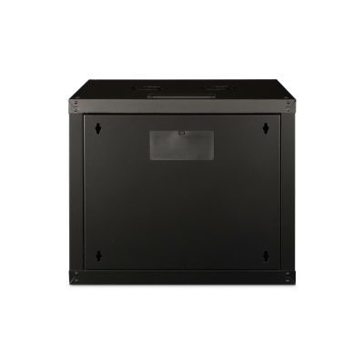 25. Digitus Unique 19" 9U Rackmount-Netzwerkschrank, 600x600 mm, Glastür, schwarz, ungeteilt, montiert, 100 kg
