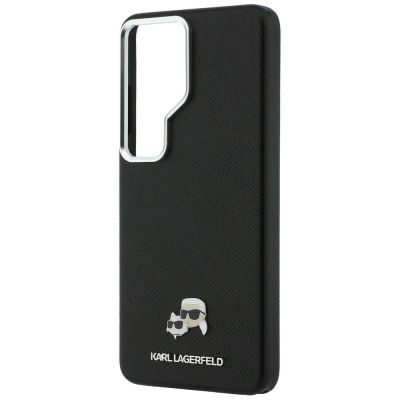 6. Karl Lagerfeld Saffiano KC Metal Logo MagSafe Hülle für Samsung Galaxy S26 Ultra, Schwarz