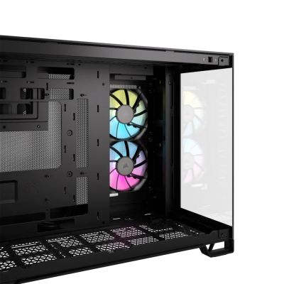 11. Corsair 2500X RGB ICUELINK SCHWARZES Gehäuse