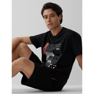 4. Herren-T-Shirt mit Aufdruck, regulär, Größe 4F 4FRAW26TTSHM4447-20S