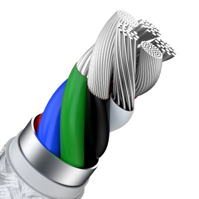 5. Baseus Cafule Series Metal Data USB-C / Lightning 20W PD-Kabel 2 m - Weiß
