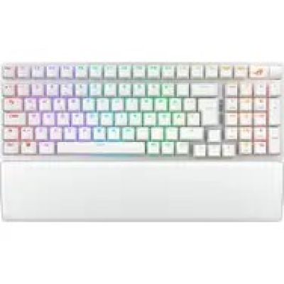 4. ASUS ROG Strix Scope II 96 Kabellose Gaming-Tastatur USB + RF + Bluetooth QWERTZ Deutsch Weiß