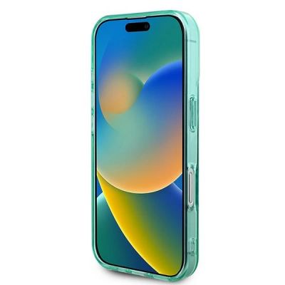 5. Guess IML Strass-MagSafe-Hülle für iPhone 16 Plus – Grün