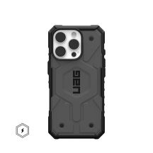 UAG Pathfinder Magsafe - Schutzhülle für iPhone 16 Pro, kompatibel mit MagSafe (silber)