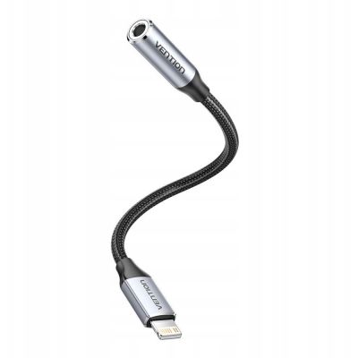 3. Vention Adapter Lightning-Stecker auf 3,5-mm-Klinke, 0,1 m, schwarz